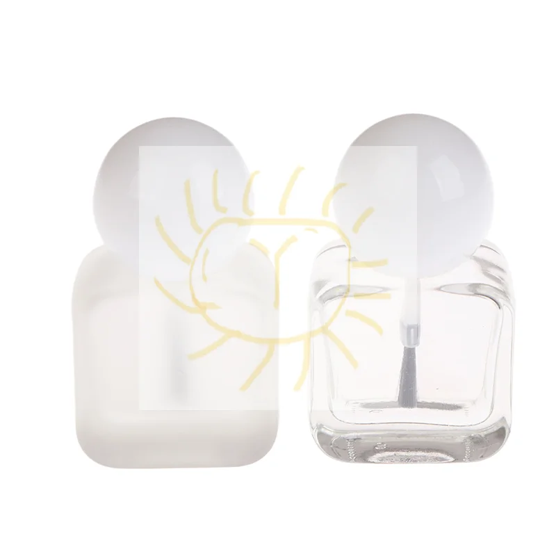 1 pçs 10ml vazio unha polonês garrafas de vidro transparente garrafas de gel com tampa da escova óleo do prego ferramenta da arte do prego