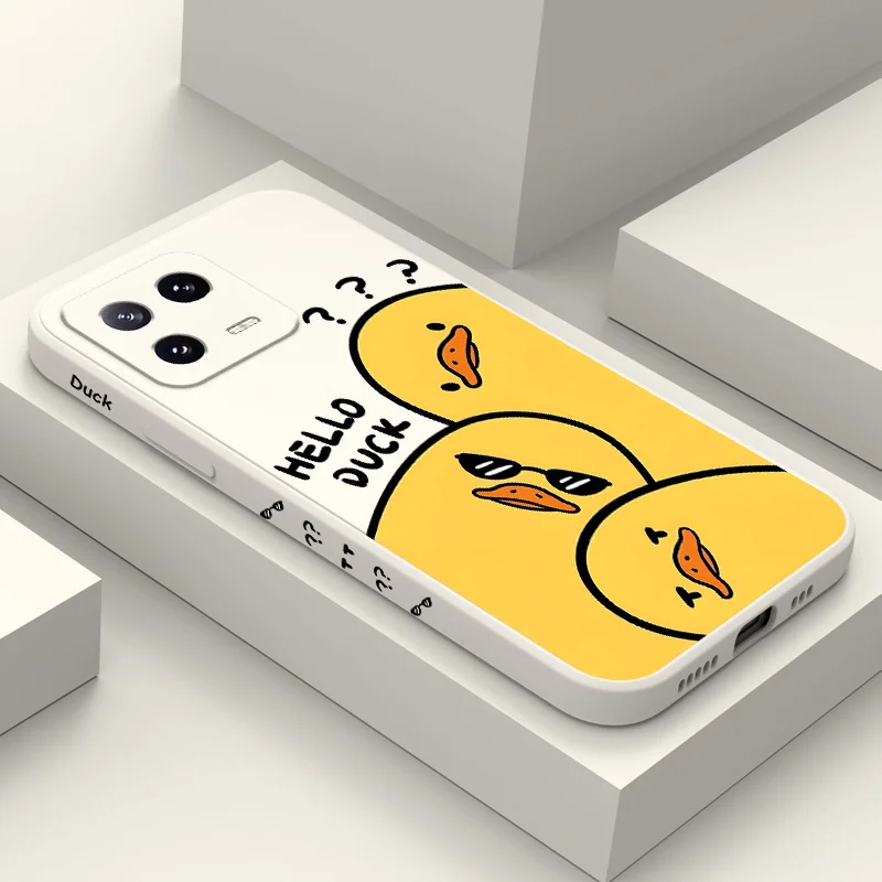 

Sunglasses Duck Phone Case For Xiaomi 17 15 15T 14 14T 13 13T 12 12X 12T 12S Mi 11 11T 10 10T Pro Max Lite Liquid Silicone Cover