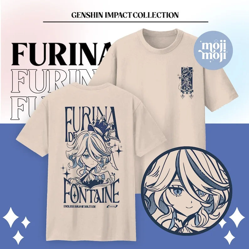 Impact Furina Shirt, Furina  Genshin Merch, Fontaine theme Merch, Gamer Shirt, Gifts Gamers, Hydro Archon, Focalors