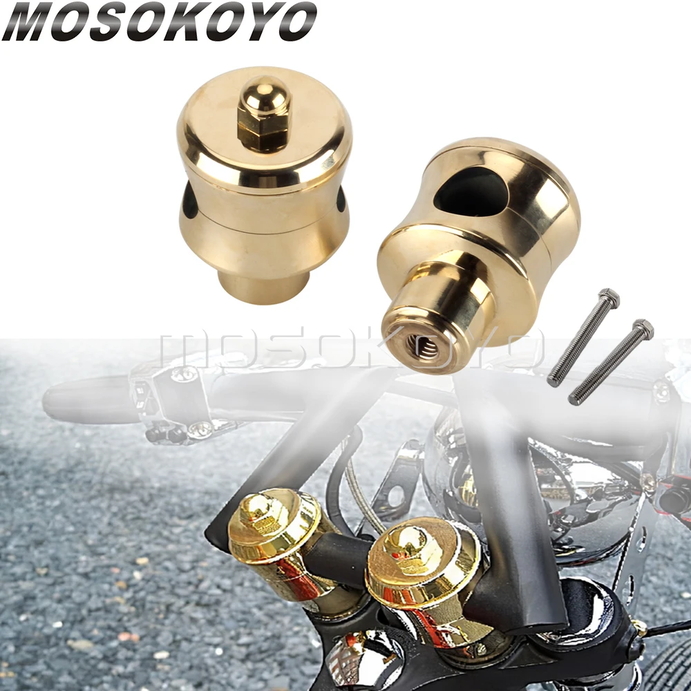 

1" 25mm Motorcycle Handlebar Riser For Harely Sportster Dyna Street Bob 1inch Bar Motorcycle Brass Handlebars Risers Mount Clamp