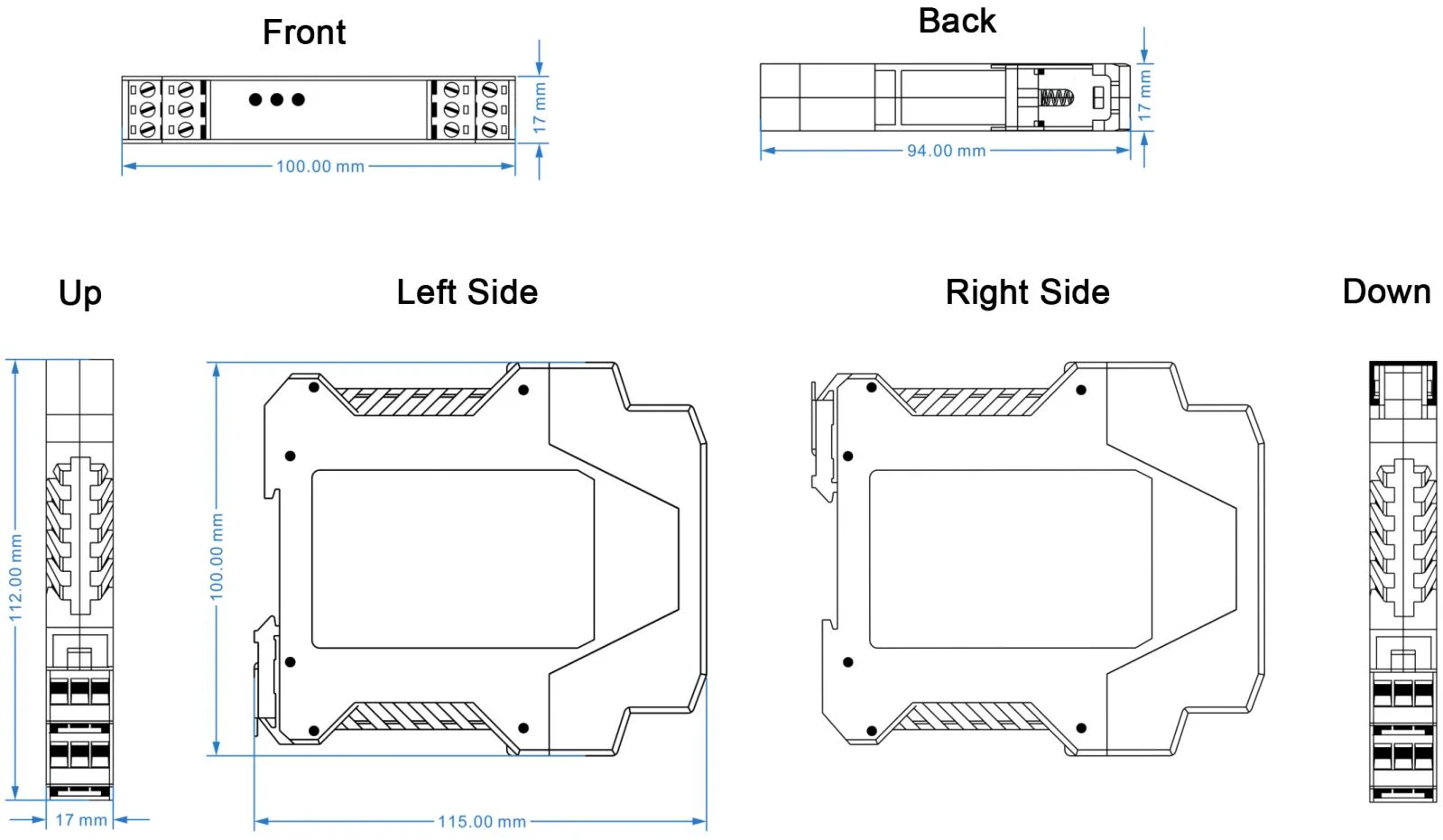 Industrieller RS485-Hub, 4-Port-Extender, Reapter, Isolator, Signalverstärker, DC5–70 V