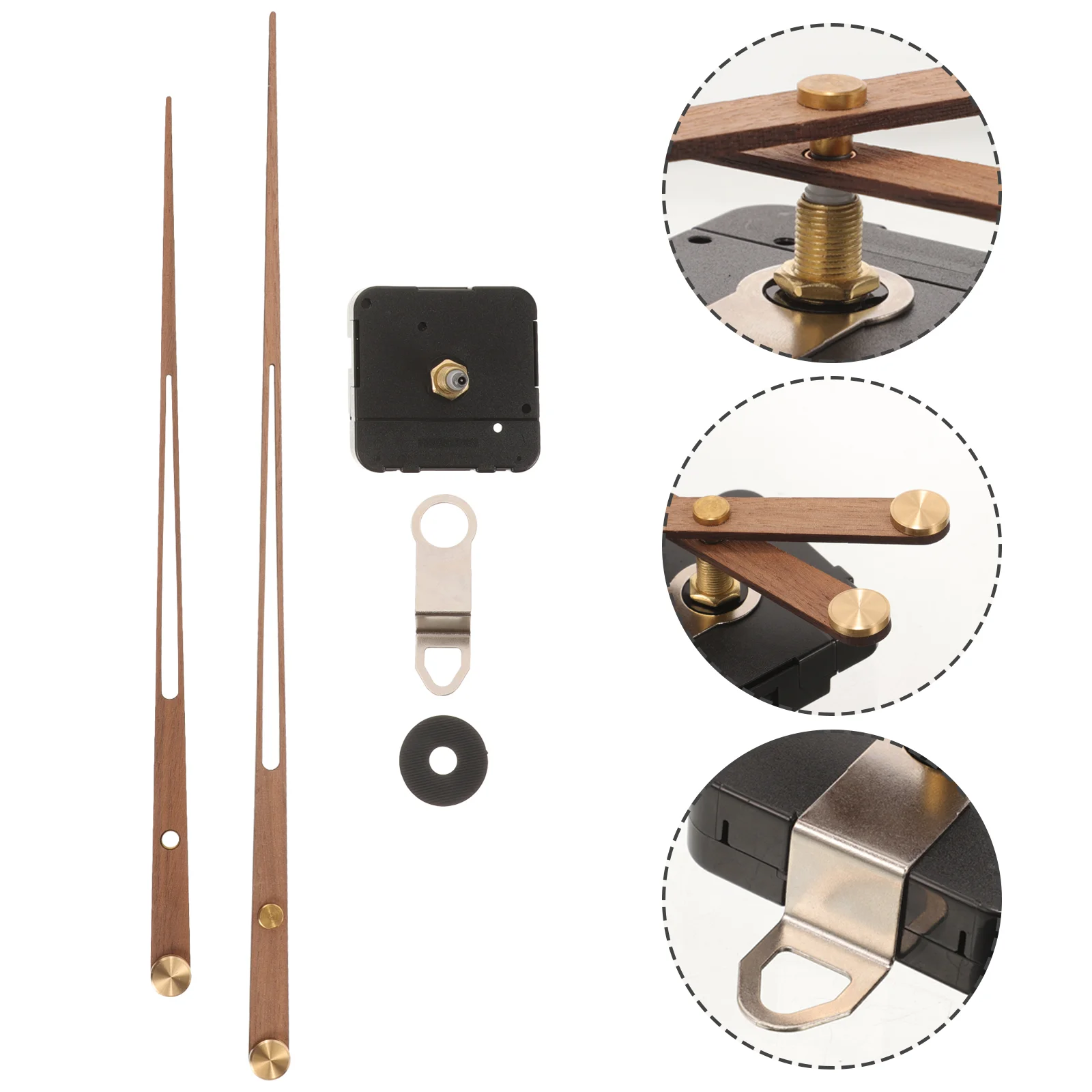 

Watch Accessories Replacement Clock Mechanism Operated Making Kit Black Walnut Wall Kits for Do Yourself
