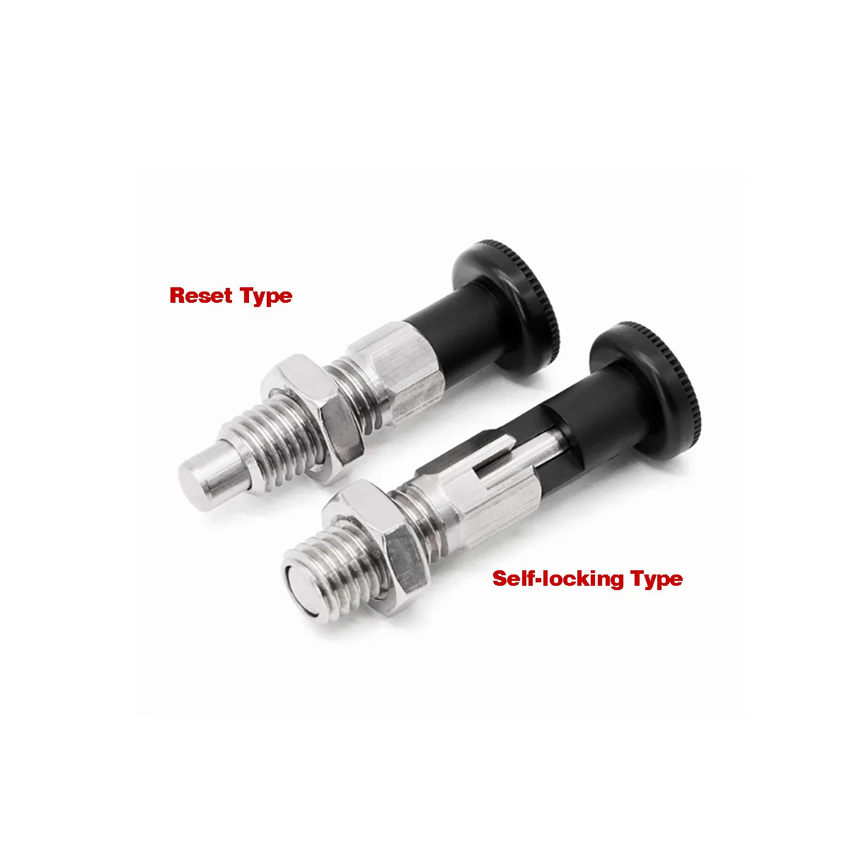 Knob Plunger Self-locking Stainless Steel Spring Positioning Pin Reset Type Indexing Pin Coarse Thread M6m8m10m12