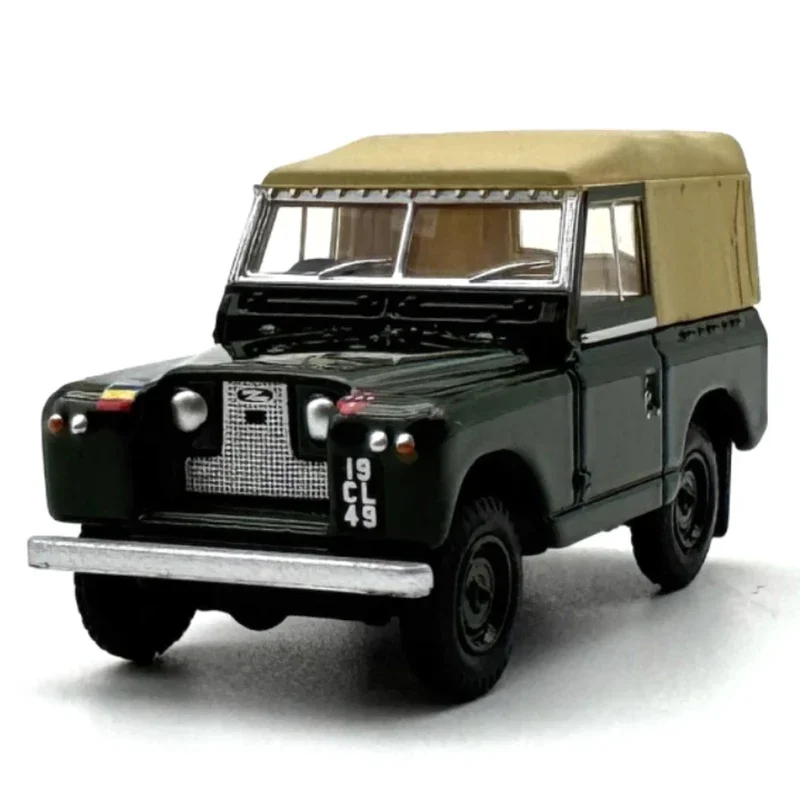 

Литая под давлением масштаб 1:76 Land Rover Military Series II 1948, имитационная модель автомобиля из сплава, статическое украшение, сувенирные подарки для взрослых мальчиков