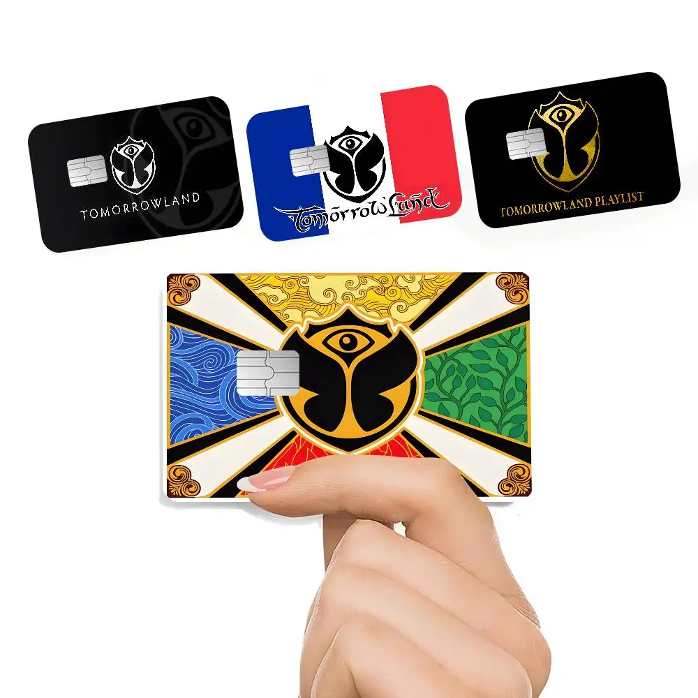 تومورولاند مهرجان الموسيقى أنيمي موضة لطيف الكرتون القط اللوحة أنيمي لعبة فريدة من نوعها ملصق حالة الجلد لبطاقة الائتمان لا رقاقة #4