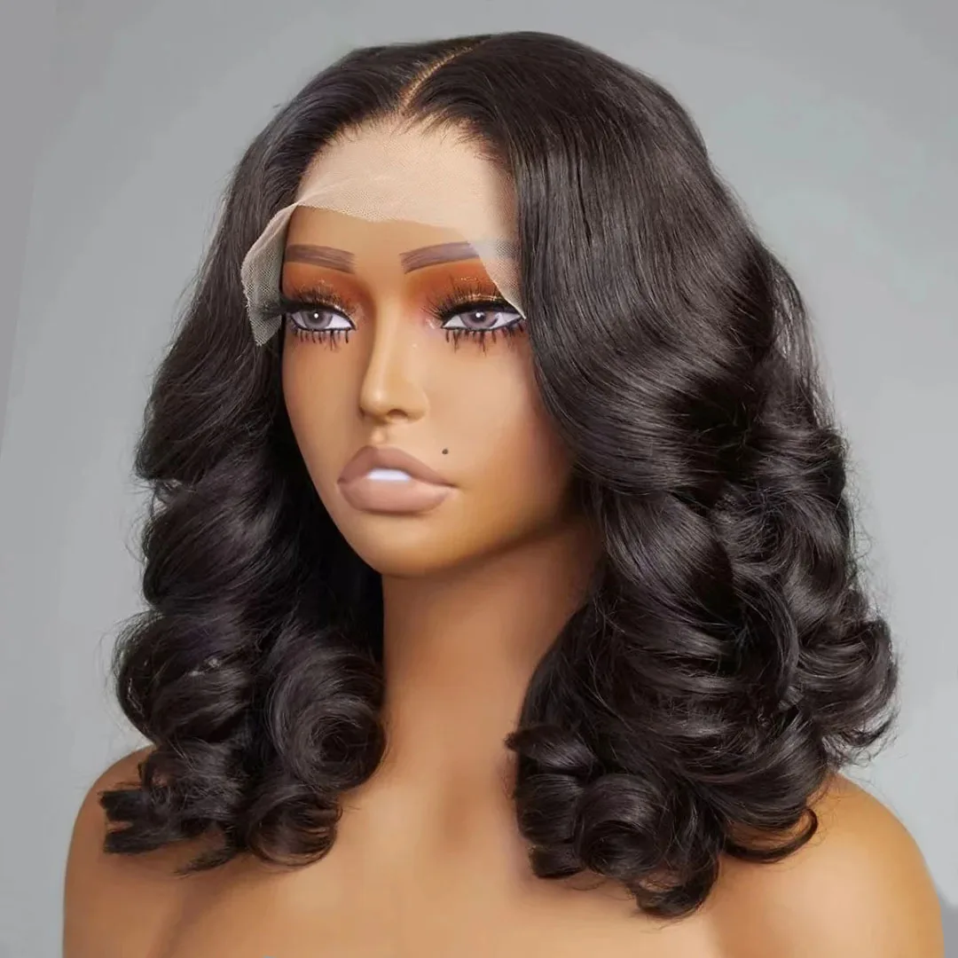 Transparent Short Bob Body Wave 13x4 13x6 Lace Front Human Hair Wigs Lace Frontal 5x5 Closure Brazilian Remy Hair Wig