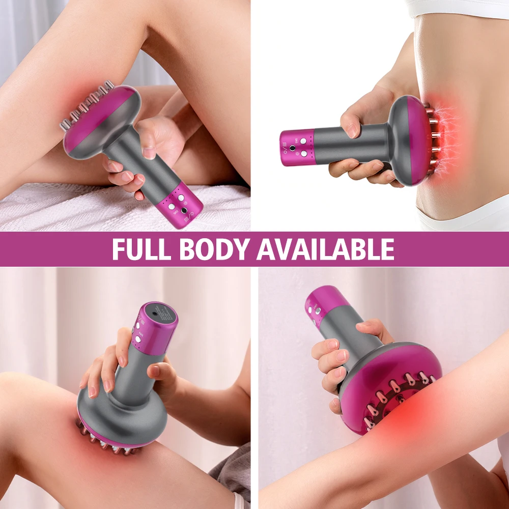 Electric Meridian Massage Brush Microcurrent Gua Sha Scraping Device Lymphatic Drainage Machine Fat Burner Body Shaping Device