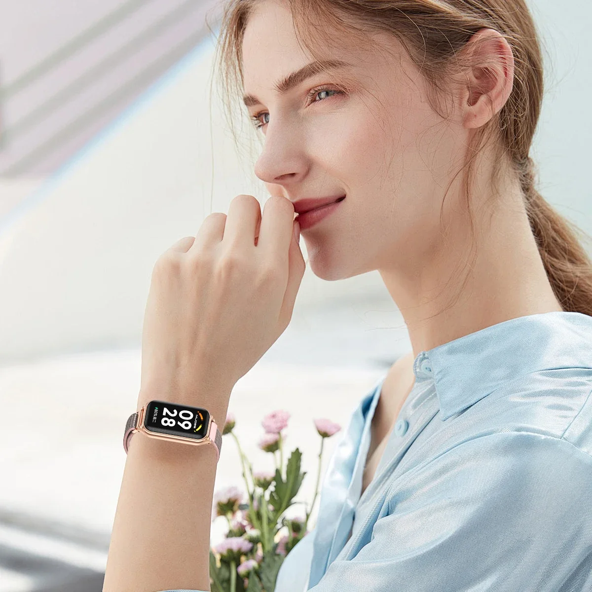 Mi Band 8 Active Strap for Xiaomi Smart Band 8/9 Active Bracelet Global Version Nylon Loop Watch Band Miband 9 Active Wristband