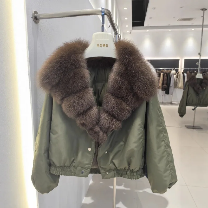 

Elegant Warm Jackets for Women Streetwear New 2025 Autumn Winter V-neck Fur Thick Coat Collar Belt Loose Long Sleeves Coats