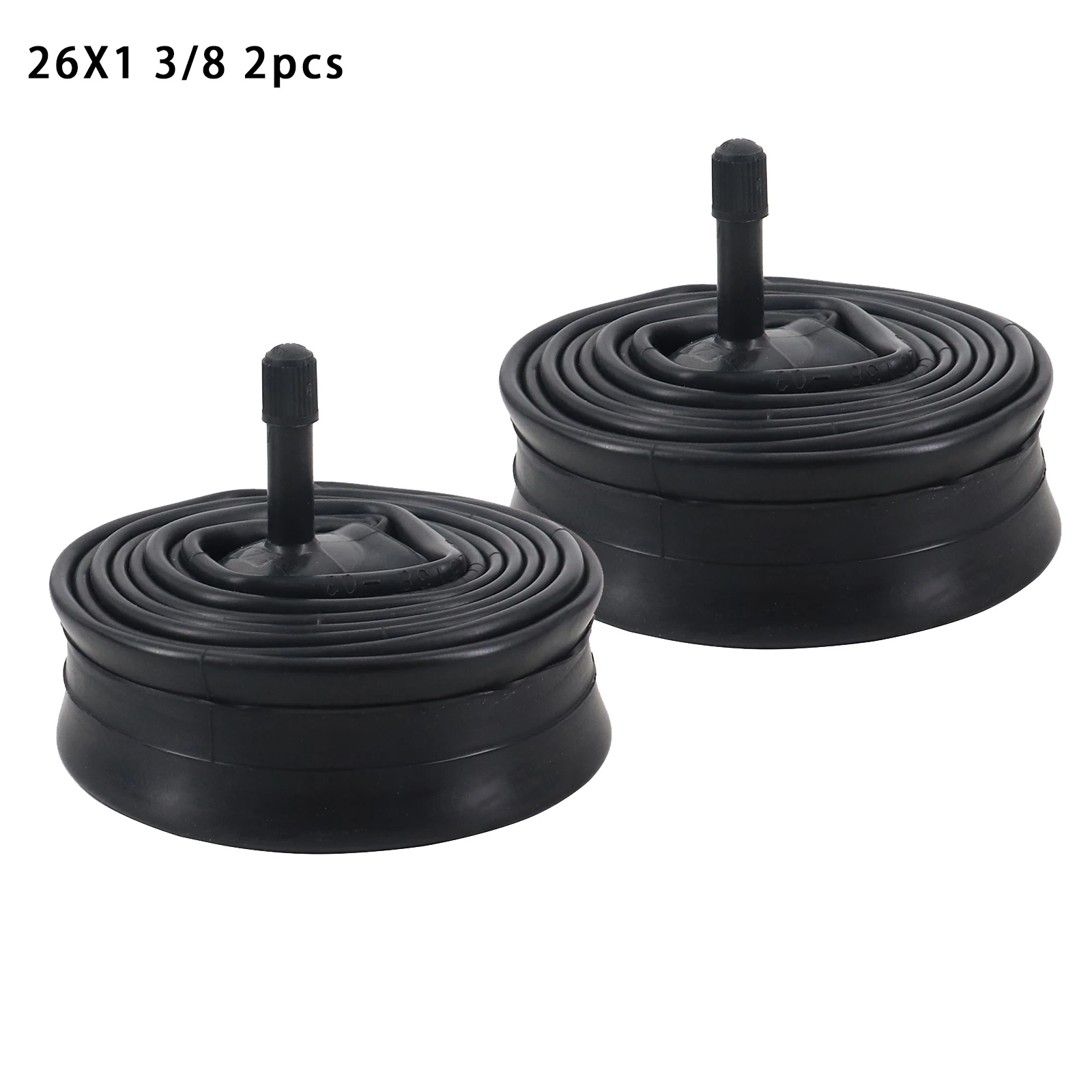 

2-Pack Bicycle Tires 26*1 3/8 26X1 3/8 Butyl Rubber Camera American Valve 26 inches Cycling For Mountain Bike Inner Tube 26"