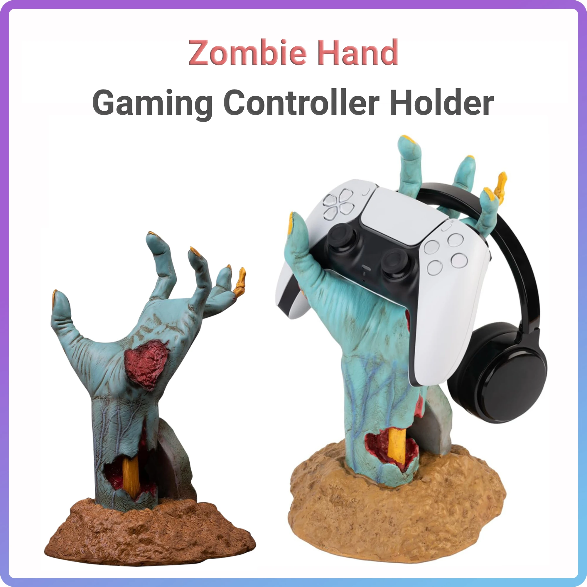 Zombie Hand Model Game Controller Houder Hars Gaming Koptelefoon Ondersteuning Stand Bureau Ruimtebesparend Display Rack voor PS4/Schakelaar/PS5