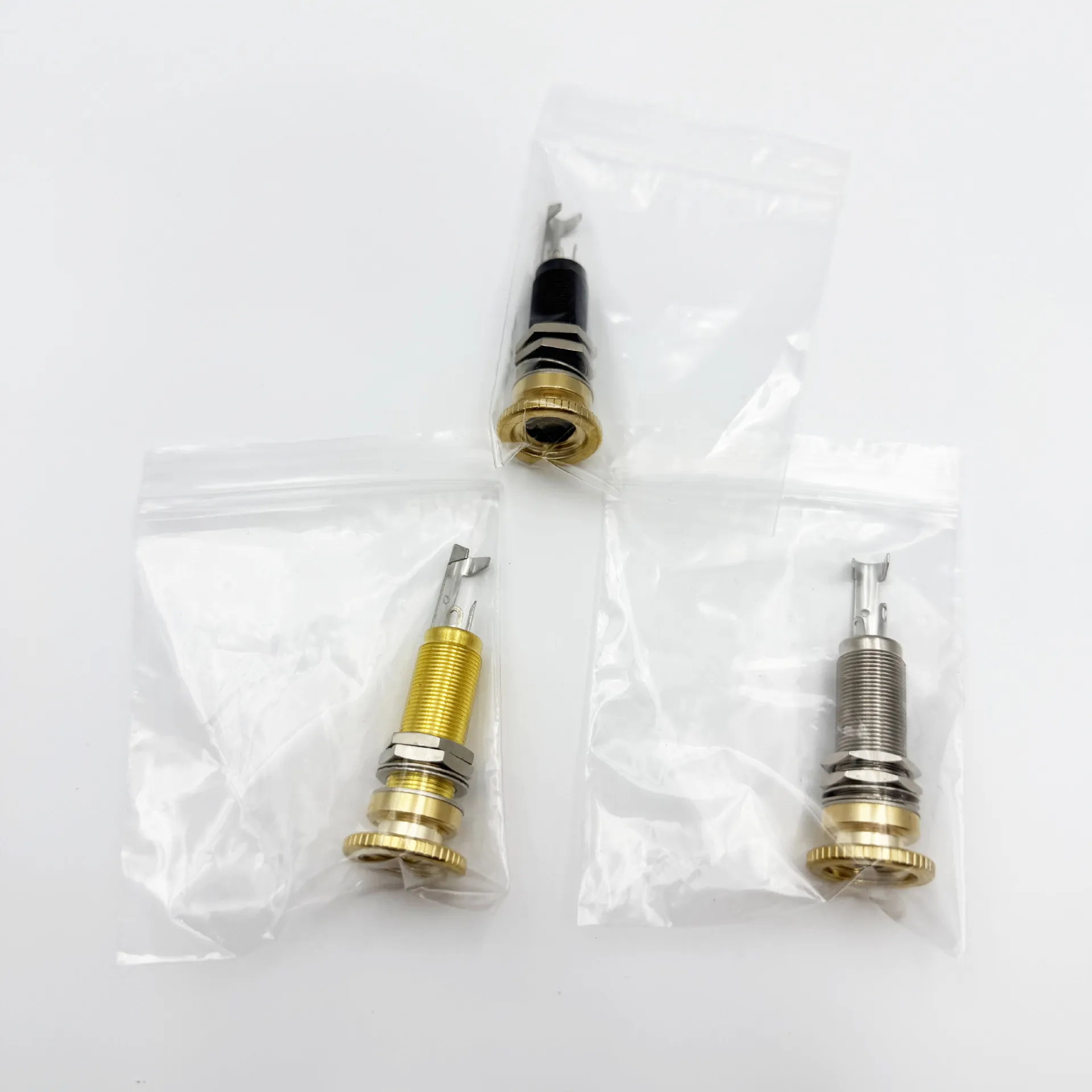 

Brass Threaded Bushing Long Leg Jack Acoustic Wood Guitar Mono Output Socket 1/4" Mono Jack Socket / Output Jack