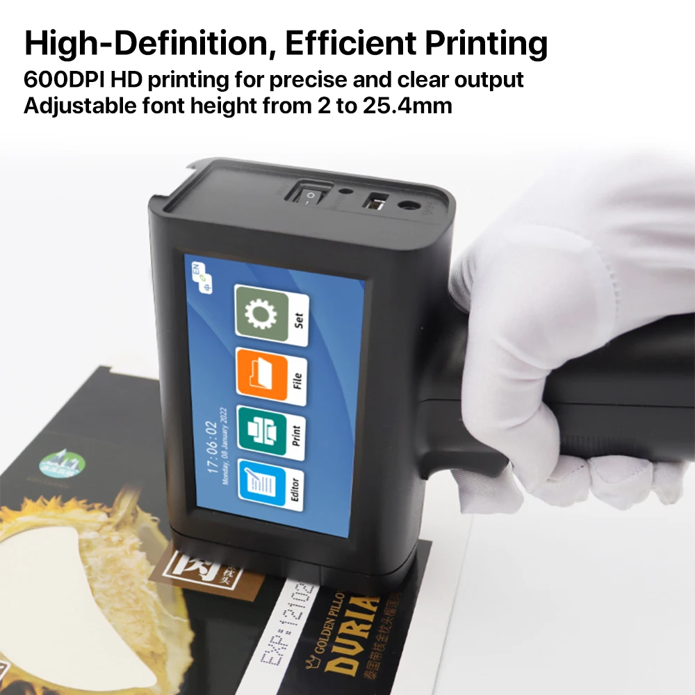 High Speed Handheld 25.4mm Sublimation Coder Portable Mini CIJ TIJ Inkjet Printer