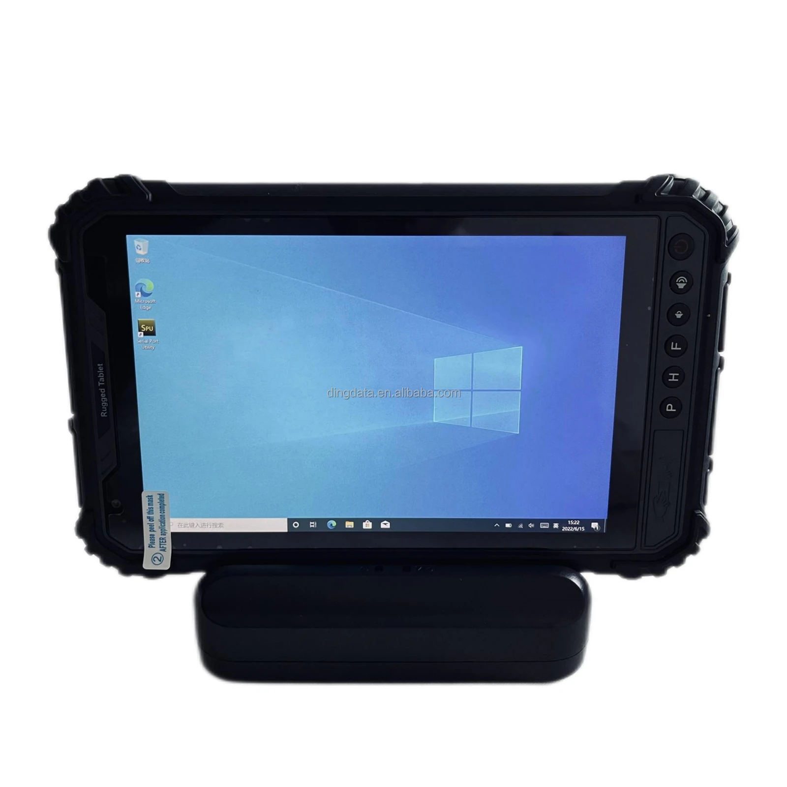 Windows 10 Industrial Barcode Scanner Terminal, 8 "Brilho Touch Screen, câmera, 128GB de capacidade de memória, Terminal WiFi