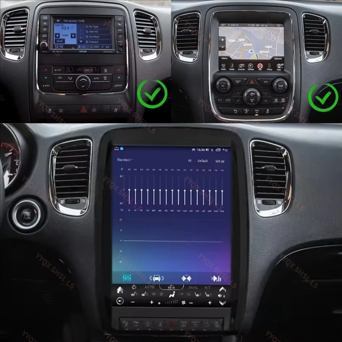 For Dodge Durango 2010-2020 Models Vertical Screen Android AUTO Car GPS Navigation Large Screen Suitable Multimedia Video Player