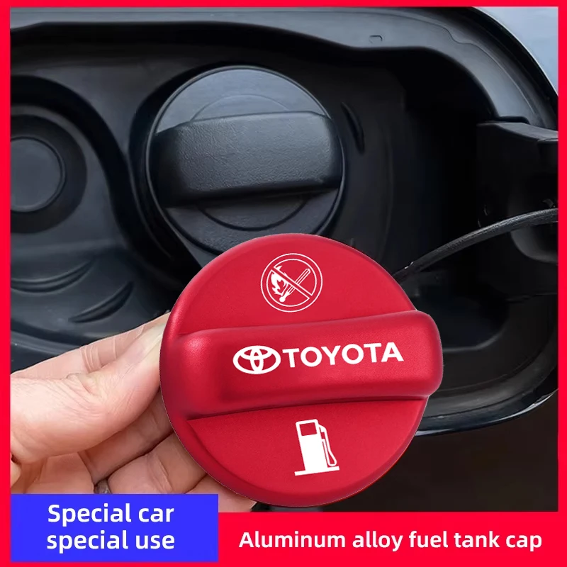 Car Logo Fuel Tank Cap Metal Protection Cover Accessories For Toyota Corolla Yaris Aygo Prius RAV4 Crown CHR Camry Auris Verso