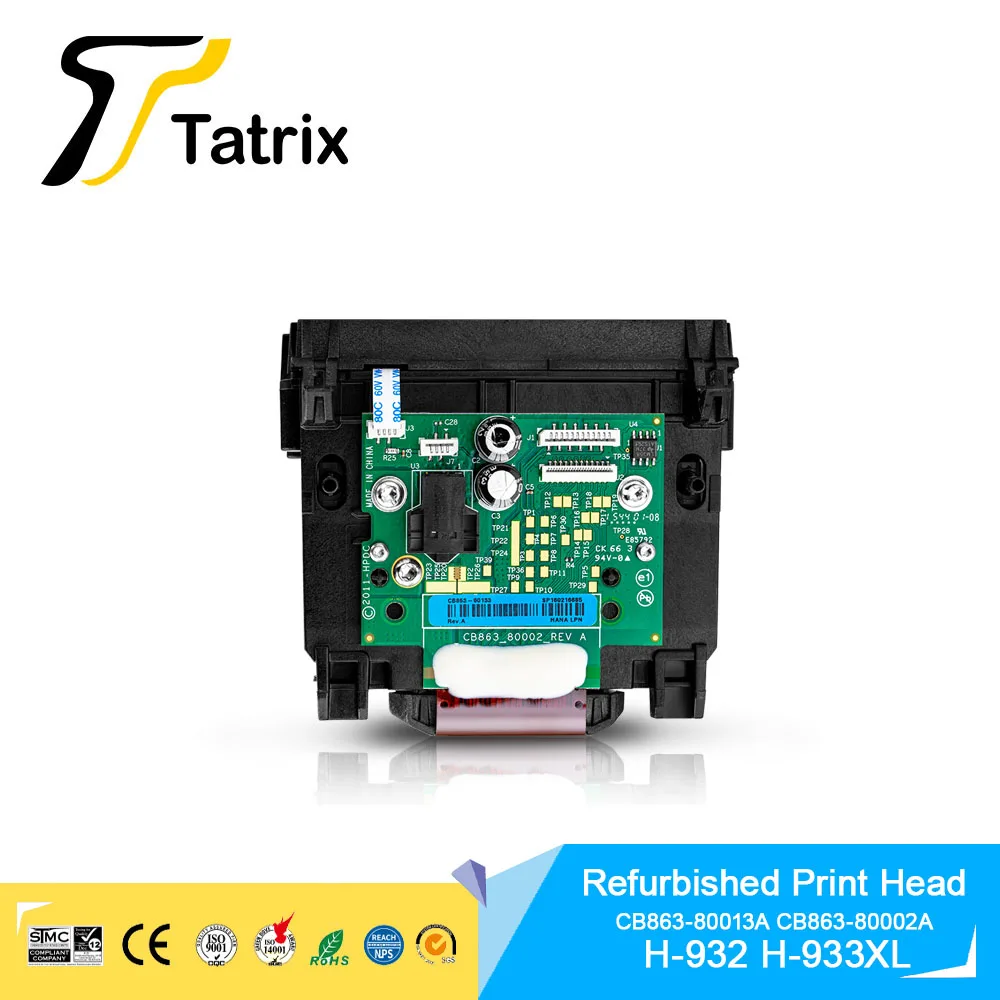 

Tatrix CB863-80013A 932 933 932XL 933XL Печатающая головка принтера для HP 6700 7110 7600 6060e 6100 6100e 6600