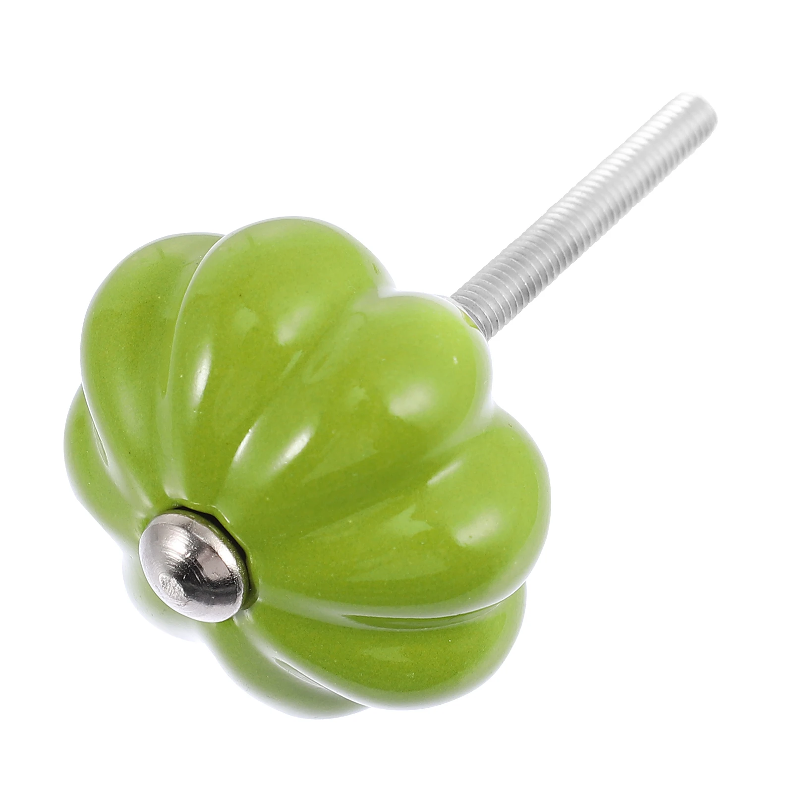 

Creative Pumpkin Shape Ceramic Cabinet Handle Green Decorative Drawer Knob niture Replacement Home Decoration Hardware