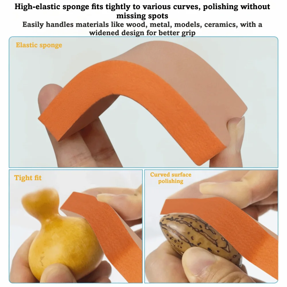1000 To 10000 Grit Polishing Sponge Block Dual-Sided Integrated Molding Sand Block 100x50x14mm Widened Structure
