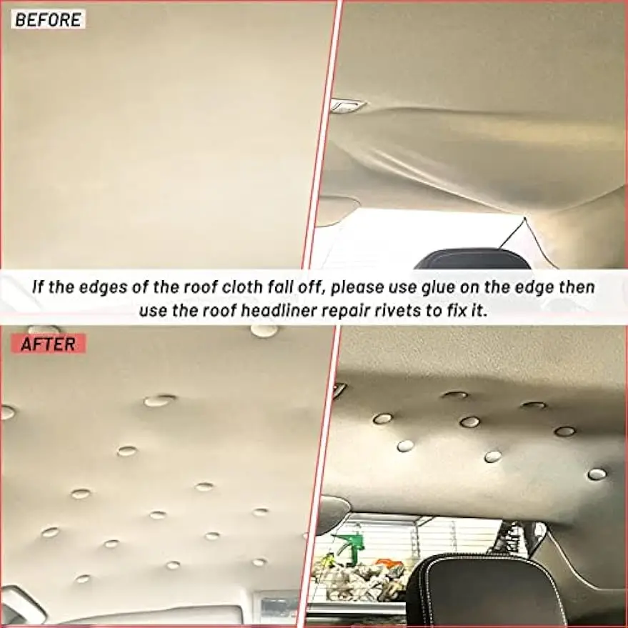 1/30pcs Car Roof Fixing Buckles Screw Set Interior Ceiling Headliner Cloth Repair Screw Cap Fabric Rivets Retainer Accessories