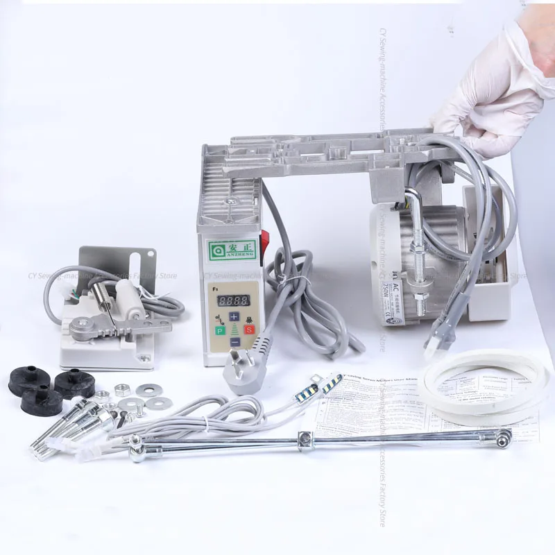 

Energy-Saving Motor 220V Industrial Brushless Mute AC Servo Motor 550W 650W 750W 1100W Flat Lockstitch Double Needle Sew Machine