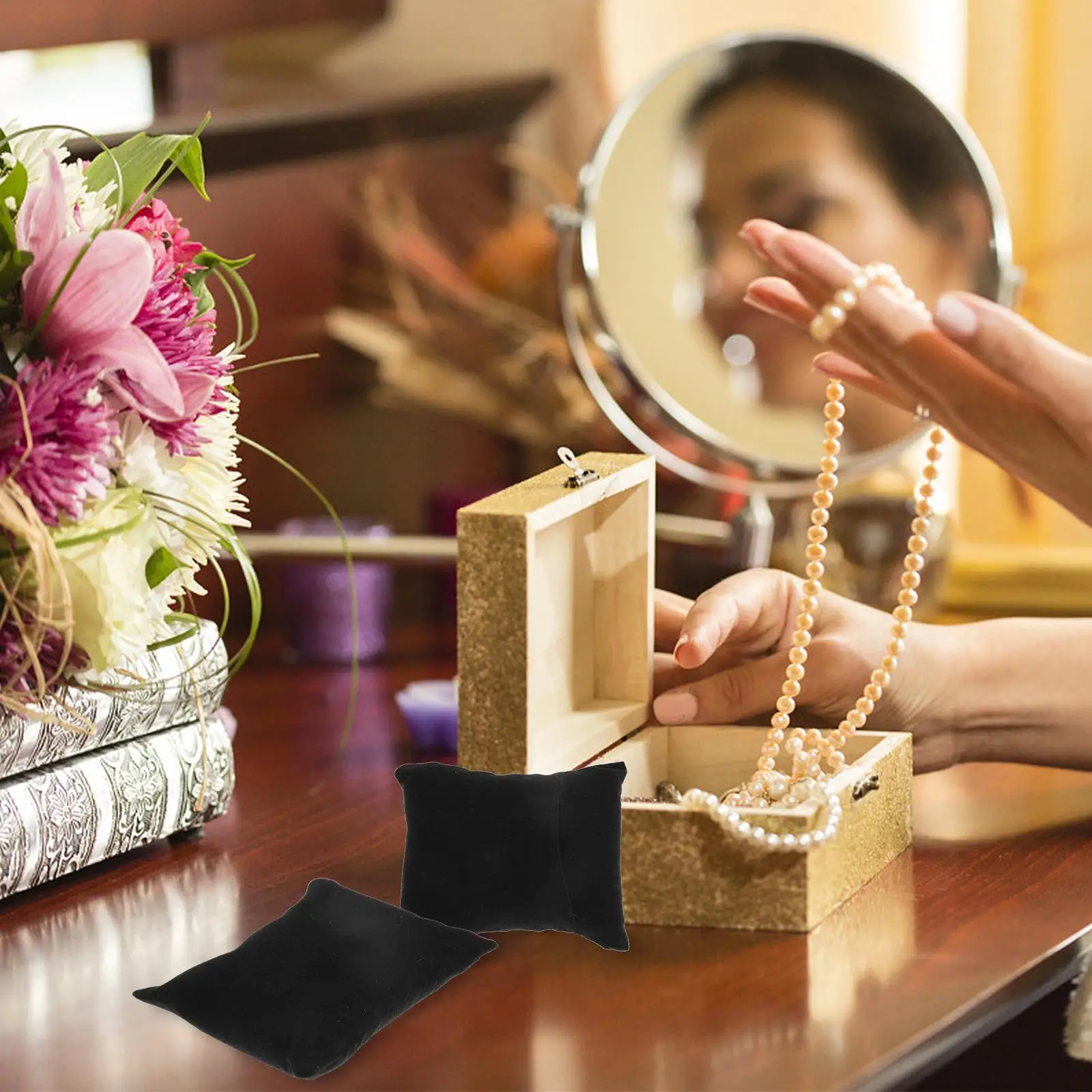 20 Pcs Jewelry Gift Boxes for Bracelets Bulk Watch Pillow Cushion Large Black Pillows Holder Organizers Watch Box Pillows