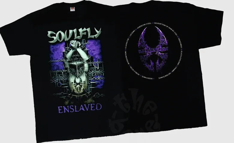 New Dtg/Dtf printed T-shirt -SOULFLY- Enslaved - size- S,M,L,XL,2-3-4-5XL