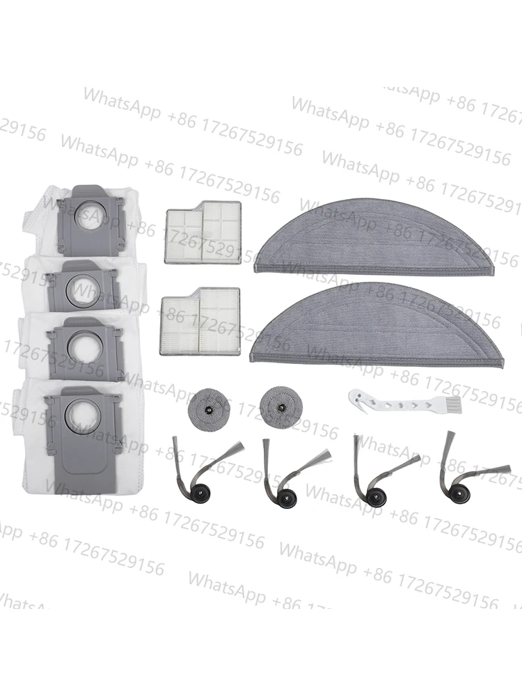 For Roborock For Saros 10 Accessory Kit With Main Brush HEPA Filters Dust Bags Mop Pads Side Brushes For Robot Vacuum Cleaner