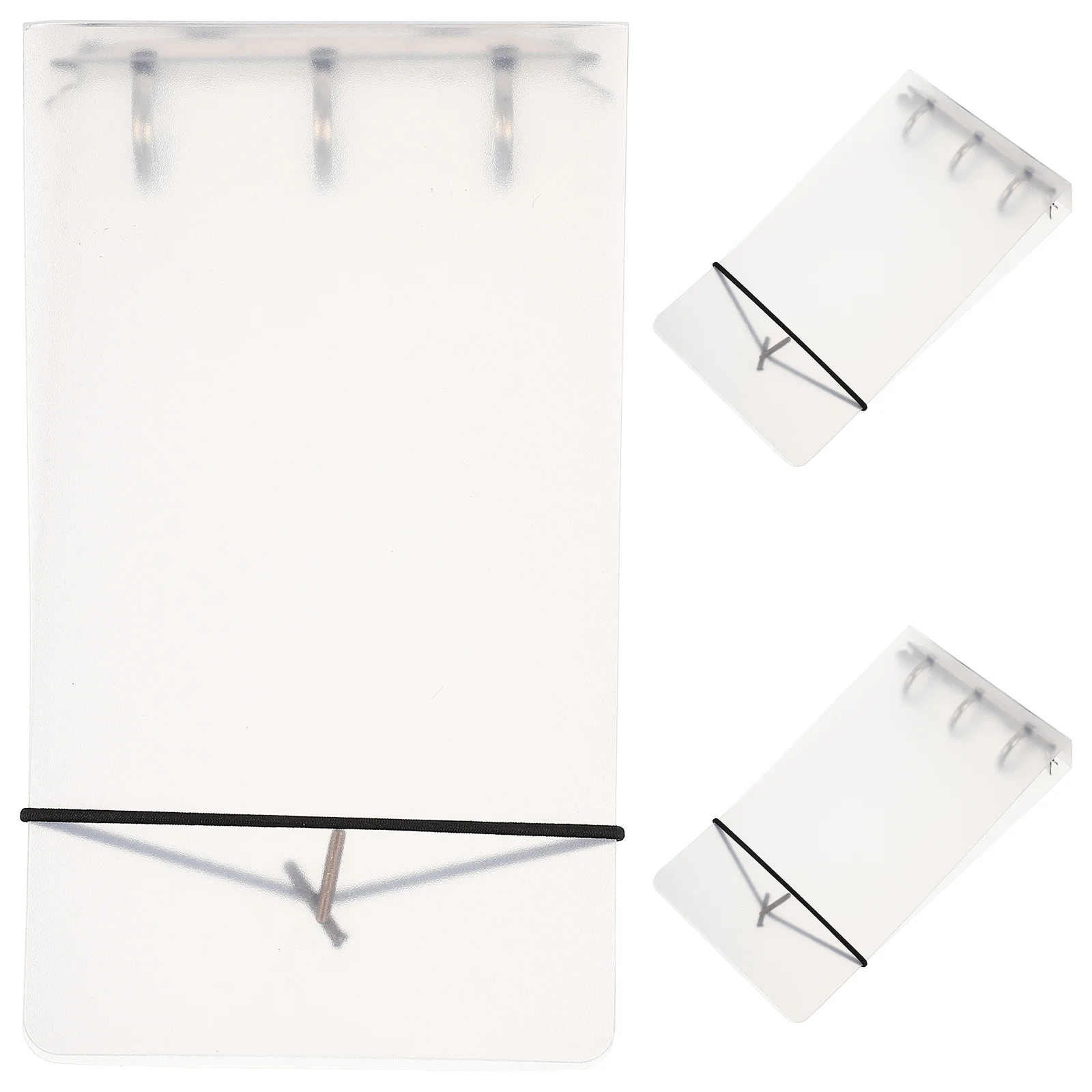 

3Pcs Clear Binder Shell Portable Clips for Notebook School Business Travel Planner Office Loose Leaf Accessories