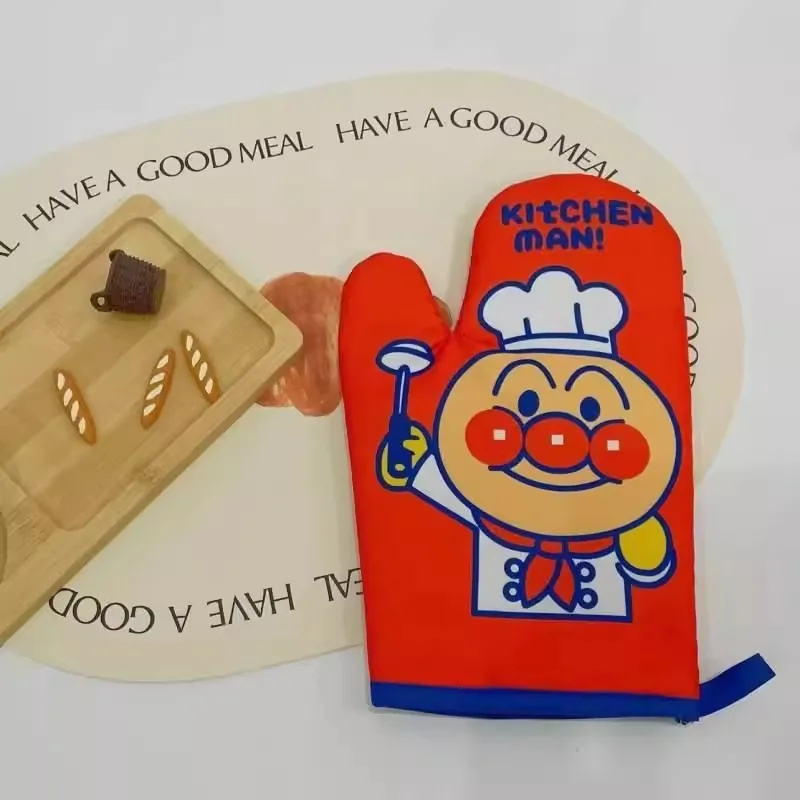 Cartoon Oven Anti-scald Glove Double-sided Printing Household Thickened Microwave Oven Insulation Gloves Kitchen Baking Tools