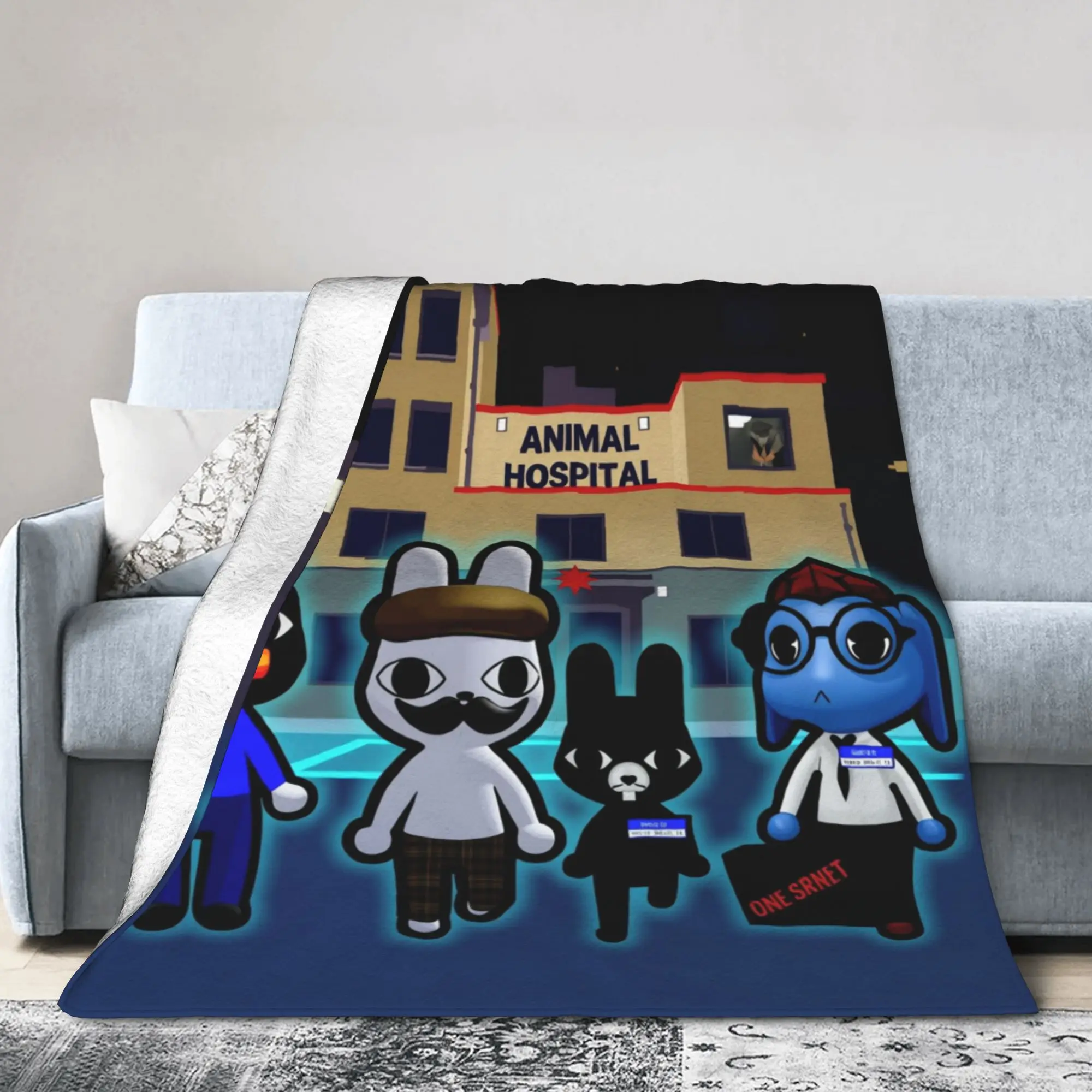 Animals Hospitals Anomaly Cat Dog Plush Blanket  Customized Throw Blankets for Home 200x150cm Plush Thin Quilt