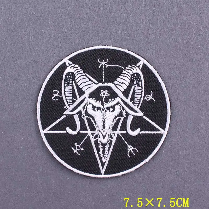 Devil Patch Iron On Patches For Clothing Thermoadhesive Patches On Clothes DIY Gothic Embroidery Patch Stripe Badges On Backpack