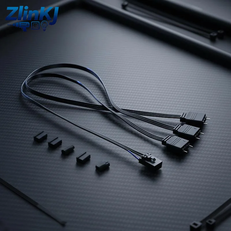 652F VDG 5V 3Pin To ARGB SYNC Adapter Cable Compatible With Gigabyte Mainboard PC Case Cooling Fan RGB Connection Cable