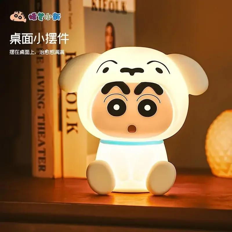 Crayon Shin-nueva lámpara de noche pequeña, luz suave, bonita protección ocular, carga de cabecera para dormitorio, regalo de cumpleaños de noche pequeño
