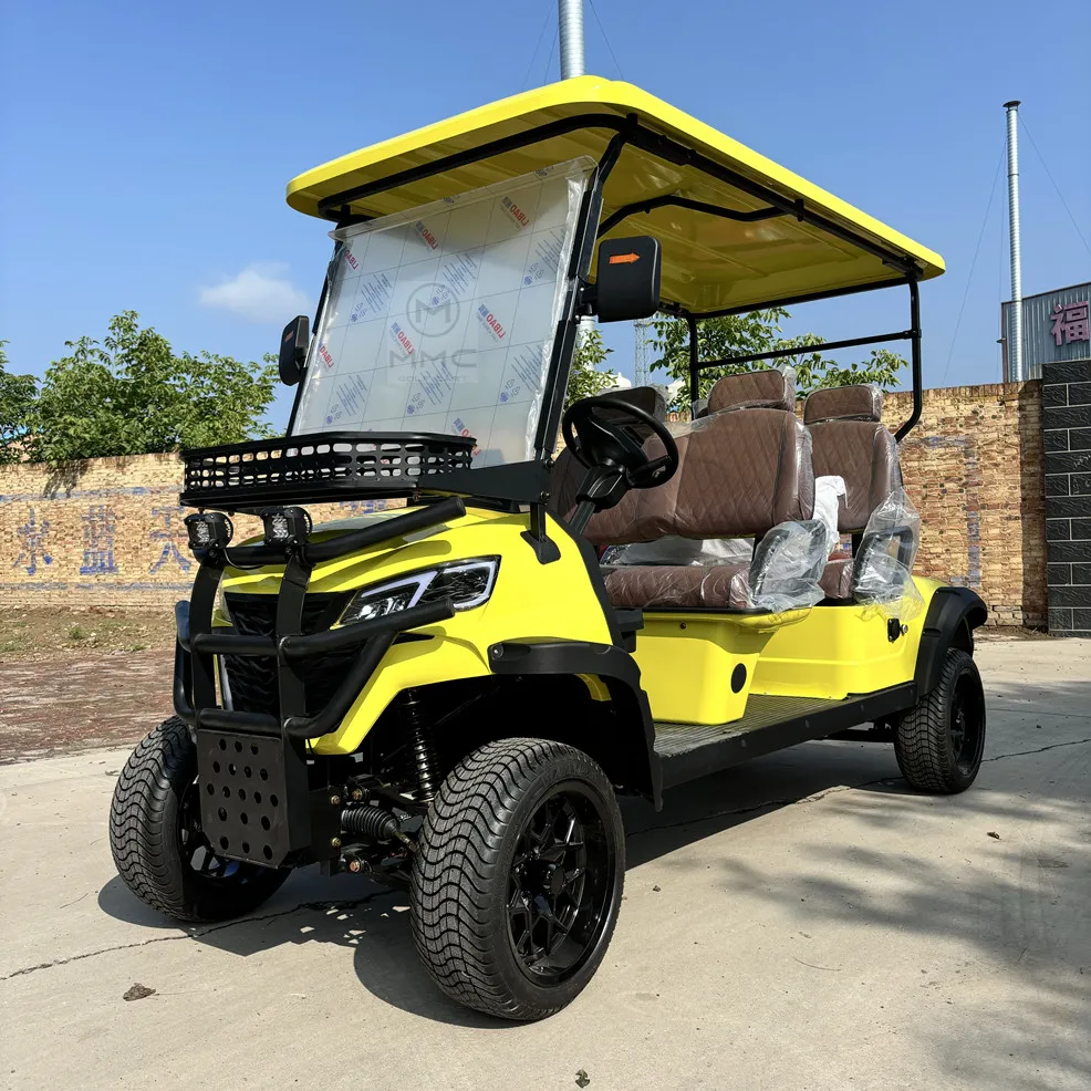 60V Lithium Battery Golf Car for adults Scooter with Solar Panels 48V 4 Seats Off-Road Beach Electric Golf Cart