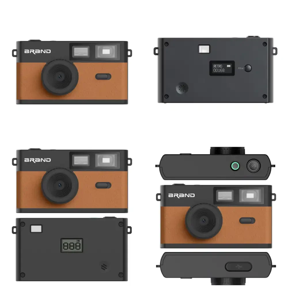 Screen-Free Digital Camera Screenless 8MP Photo with Photo Counter LED Flash Camping Camera