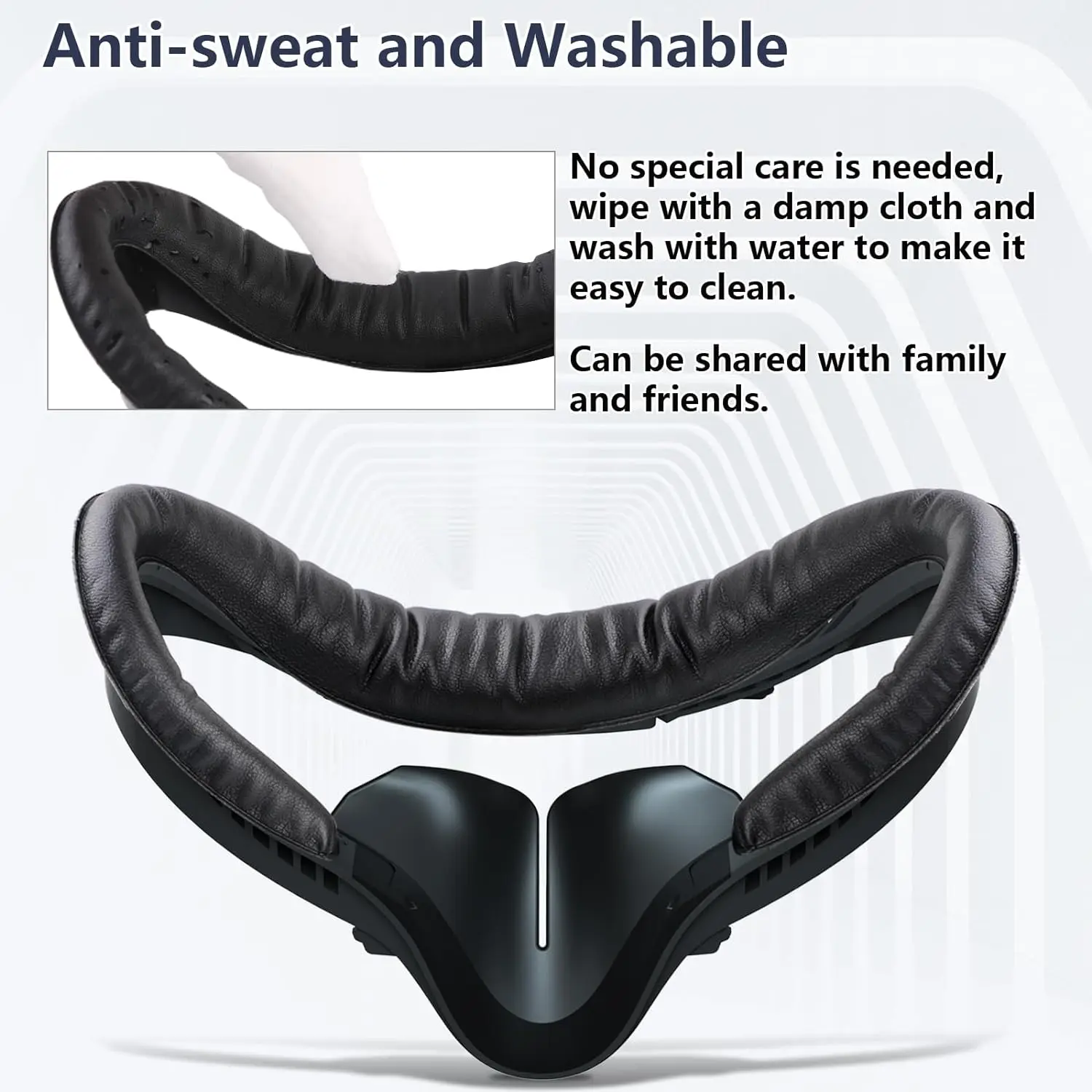 Juego de almohadillas faciales 7 en 1 para Oculus Quest 2, Soporte de interfaz Facial de Fitness, antivaho, circulación de aire, cubierta Facial a prueba de sudor