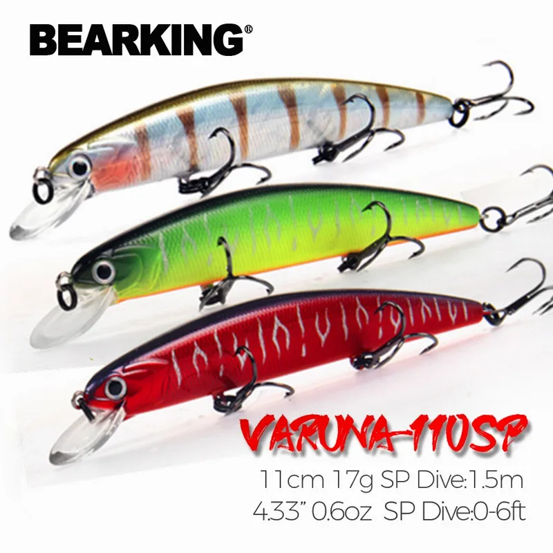 Bearking M109 11cm 17g Zanurzenie 1.5m super system obciążenia dalekie rzuty SP minnow Nowy model przynęty wędkarskiej twarda przynęta wysokiej jakości wobler