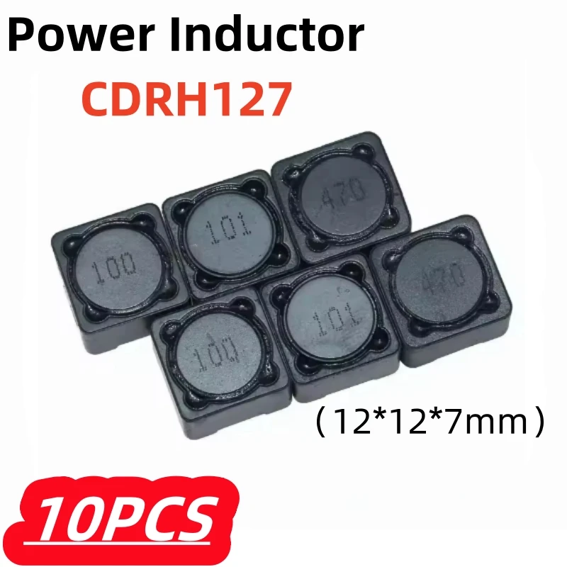 10 قطعة/الوحدة CDRH127 CD127R CD127 12*12*7 مللي متر مغو الطاقة 2.2/3.3/4.7/6.8/10/15/22/33/47/68/100/150/220/330/470UH SMD الحث