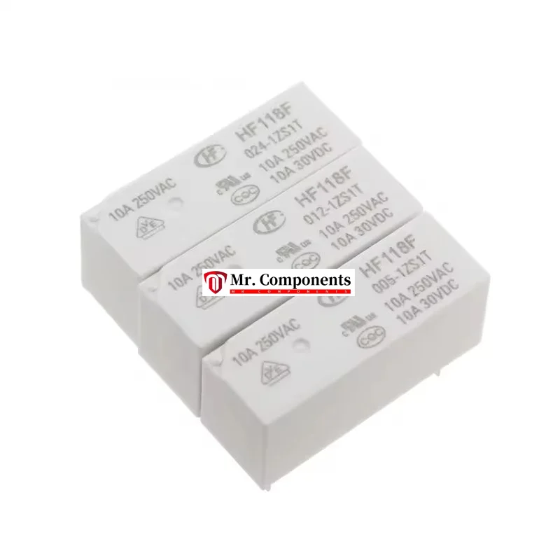 1PCS HF118F/JQX-118F 005 012 024 048-1ZS1T Hongfa Relay Set 5-pin 10A New