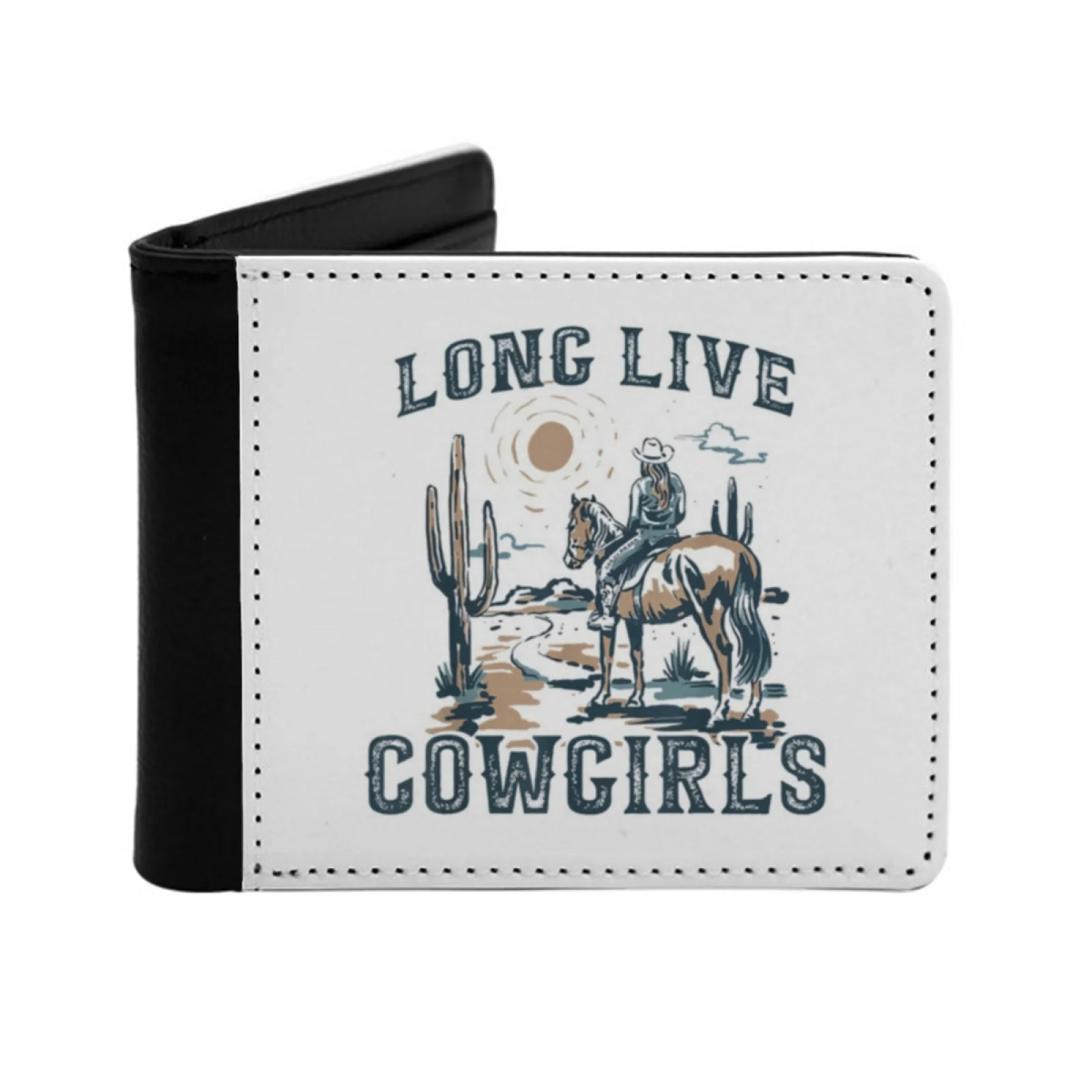 Long Live Howdy Rodeo Western Country Southern Cowgirls Personalized Wallet For Men And Women Pu Leather Short Pocket Purse