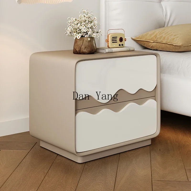 yj cloud cream wind bedside table solid wood personality creative fashion simple modern new formaldehyde-free