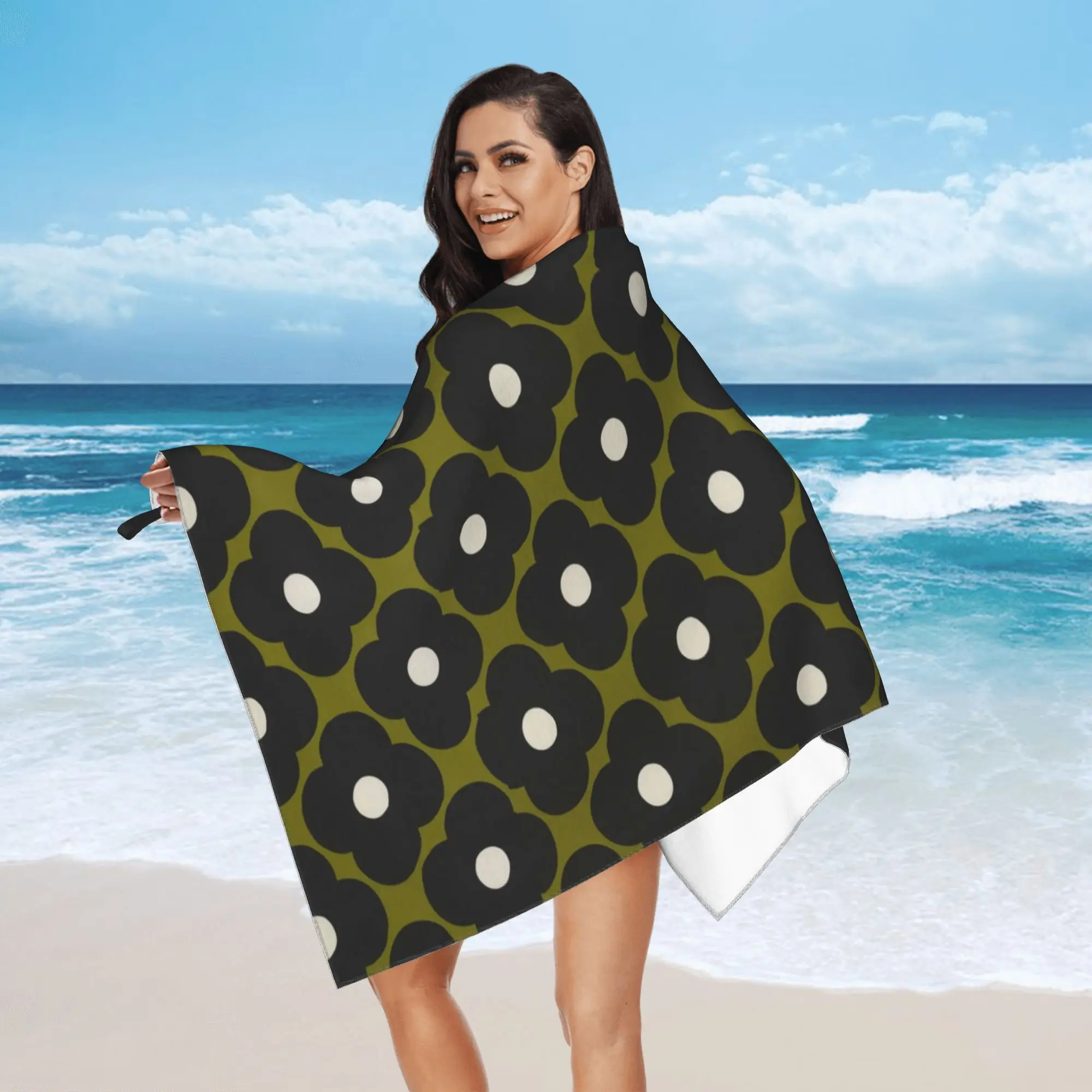 Kiely Orla Multisteam Flowers  Beach Towel Soft Microfiber Quick Dry Absorbent Quick Towels For Mountain Climbing