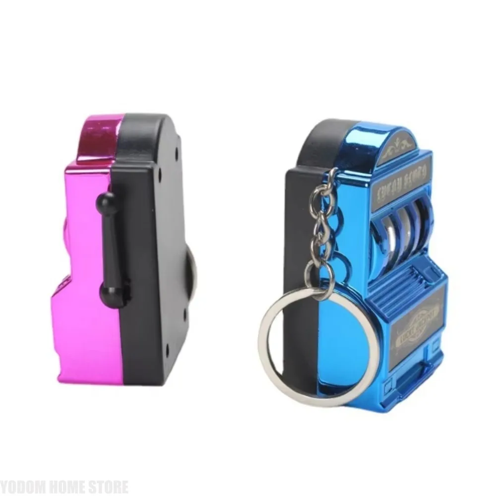 Novelty Mini Fruit Slot Jackpot Keychain Lucky Casino Charm Bag Pendant Decor for Children Adults