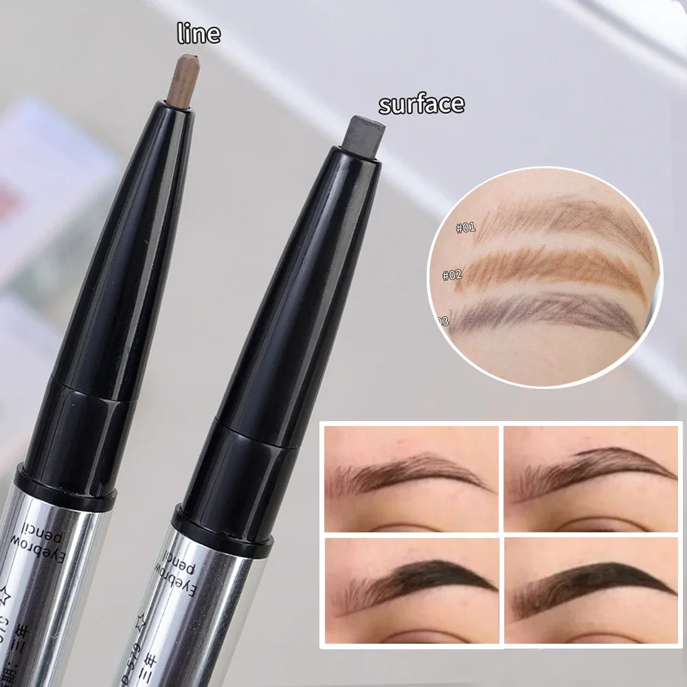 Double Heads Eyebrow Pencil Waterproof Easy To Color Smooth Eyebrow Pencil Long Lasting Makeup Eye Brow Pen Beauty Eye Cosmetics