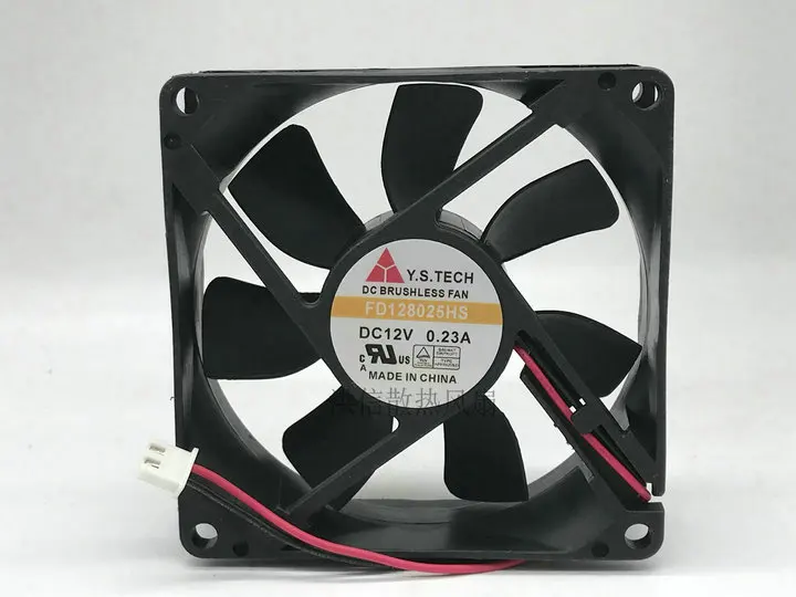 

Y.S TECH FD128025HS DC 12V 0.23A 80x80x25mm 2-Wire 80mm Cooling Fan