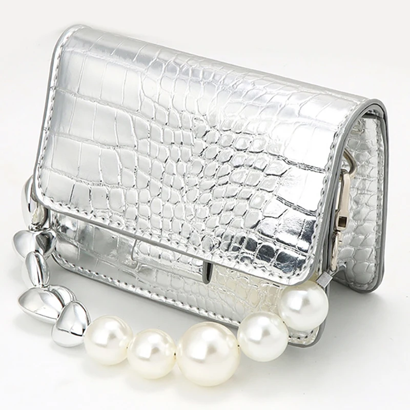 Saco de embreagem alças Substituição Bolsa Cinto, Lady Bolsa Cadeia, alça curta, Bead Cadeia, Pearl Bag Acessórios, Novo