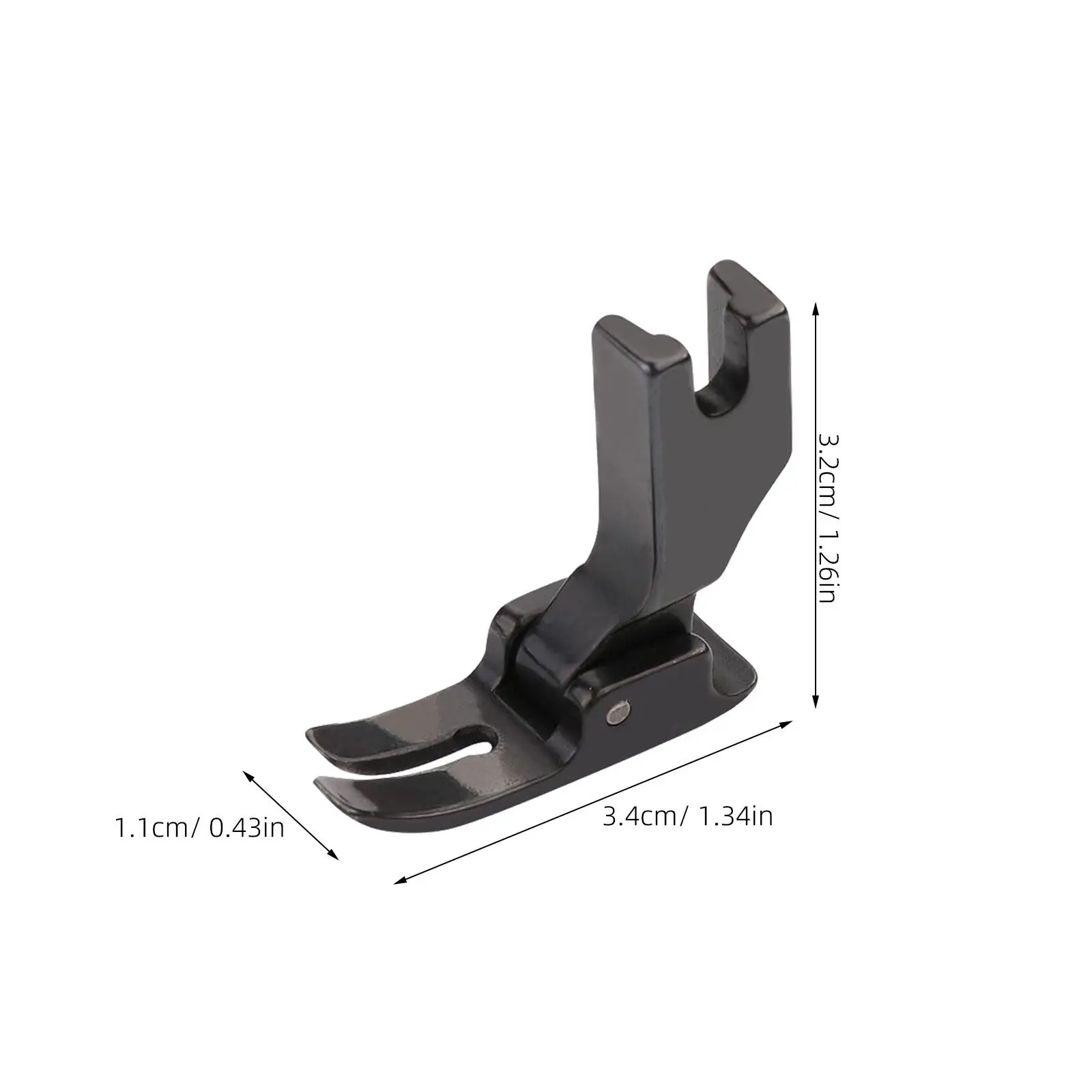 2Pcs Sewing Machine Presser Foot Industrial Standard Black Titanium Steel Replacement Foot Compatible with Brother Singer