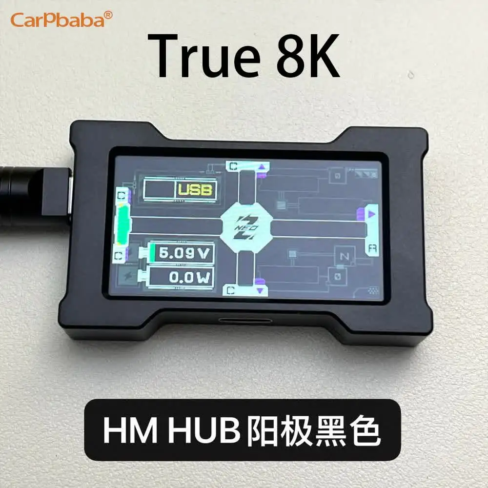 

G0HM6 Gaming USB Hub-2-to-3 Port 8K Hz Independent Power With Screen Trendy For Gaming Ambience Desk Setup USBHub