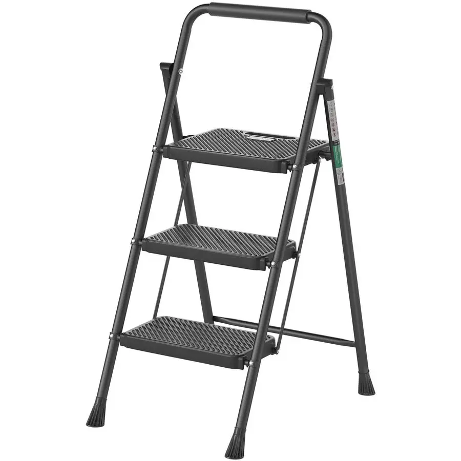

Step Ladder, Folding Step Stool, Step Stool with Wide AntiSlip Pedal, Lightweight, Portable Folding Step Ladder with Handgrip, M